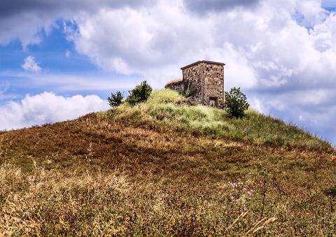 Toscana landschaft unterwegs